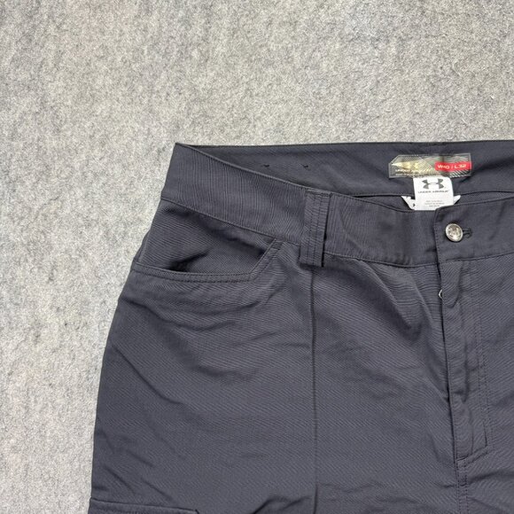 Under Armour Cargo Pants Men 40 x 32 Black Nylon Performance Adjustable Ankle - Picture 4 of 16